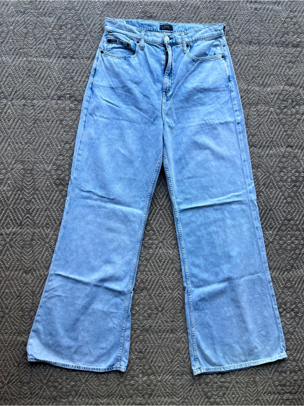 Polo Ralph Lauren High Rise Flare Jeans Women's Size 30 Light Wash Denim